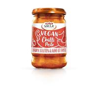 Sacla' Italian Vegan Fiery Chilli Pesto, Dairy, Gluten & Wheat Free, 190 g, (Pack of 1)