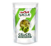 Saclà OlivOli Olive Verdi Snocciolate Cored Green Olives Ideal for aperitifs, salads and for enriching your dishes, 185 g bag (85 g dripped)