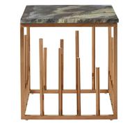 saclateni black faux marble side table with rose gold frame