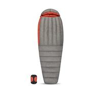 SACO DE DORMIR - 850+ Fill Down Flame FmII - Women's R Right Zip Color: gris oscuro/granate