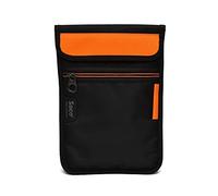 Saco Top Open Horizontal Canvas Protective Laptop Sleeve with Shoulder Strap for I KALL N2 Dual Sim Calling Tablet (7 inch) - Orange