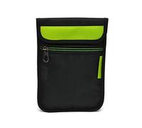 Saco Top Open Horizontal Canvas Protective Laptop Sleeve with Shoulder Strap for I KALL N9 Dual Sim 3G Calling Tablet (7 inch) - Green