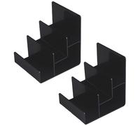 Sacolin 2 Pcs Black Acrylic Display Stand, Desktop Organizer for Accessories, Multiple Tiers, Space-Saving, 4.9 X 4.5 X 3.9 in