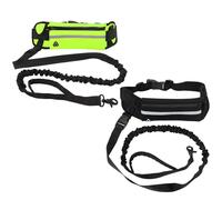 Sacolin 2 Pcs Dog Leash Set, Hands Free Bungee Leash, 49.2 in, Dual Colors, Adjustable Waist Belt, Zipper Pouch