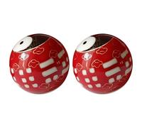 Sacolin 2 Pcs Iron Baoding Balls For Hand Exercise, Stress Relief, Meditation, Chime Spheres, Tai Chi Gift, Adults & Seniors, Bagua Design