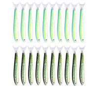 Sacolin 40 Pcs Fish Shaped Glitter Pens, 5.5 In/14 Cm, Ocean Theme, Blue and Black Ink, Party Favors for Young Artists, Cute Pens for Drawing and Writing