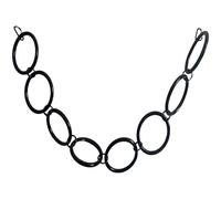 Sacolin Black 8-Ring Snake Climbing Chain Toy, Versatile Reptile Enrichment, Safe Plastic, Adjustable Length, Multi-Functional Amusement, Flexible Modeling, Easy to Clean and Store