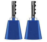 Sacolin Events Sporting For Cowbells Blue 2 Pcs, Handle Ergonomic With Large, Games Football Ideal For, Compact Carrying Easy Design