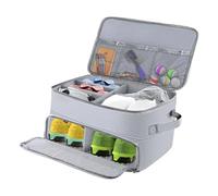 Sacolin Golf Trunk Organizer, 2 Layer Large Capacity, Quality Oxford Fabric, Shoe and Hat Storage Bag with Compartments, Mesh Pockets for Tidy Organization, Great for Golf Courses and Travel