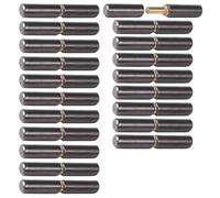 Sacolin Heavy Duty Weld On Door Hinges, 20 Pcs 2-1/4 in Weldable Barrel Hinges for Swing Doors, Trailer Gates and Ramps, Metal Detachable Hinges