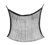 Sacolin Large-Capacity 31.5 × 35.4 in Horse Hay Net, Black Hanging Hay Feeder, Nylon Hay Bag for Stables or Trailers, Reduces Hay Waste