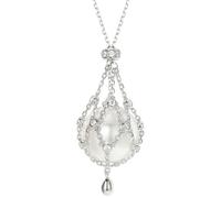 Sacolin Pendant Dreamcatcher Necklace, Chain Silver Adjustable, Pearls With Decoration Droplet Water, Luxury Handmade Design Unique, For Special Occasions And Holidays Gift