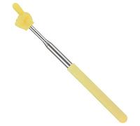 Sacolin Retractable Teacher Pointer Stick, Yellow Metal Wand with Finger Design, 8.5 in / 21.5 Cm Collapsed