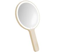 Sacolin Sacolin Smart Touch, Portable Makeup Mirror with Light, Round Ivory White Design, 3 Light Modes, LED Handheld Mirror, Type-C Rechargeable, Ideal for Dorms and Travel