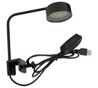 Sacolin USB Clip-On Aquarium Light, 8W RGB Led, 2.4 in / 6 Cm Lamp, Adjustable, ≤0.75 in Clip, for Freshwater Fish, Plant Growth
