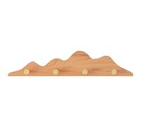 Sacolin Wall Mounted Coat Rack, 4-Hook Solid Cherry Wood Hanger, 15.7 in / 40 cm Entryway Organizer for Coats Hats Keys Scarves, Decorative Nursery Wall Hooks, Little Mind's Hooks