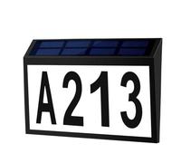 Sacolin Waterproof Led Address Sign with Solar Power, House Number Lighted Plaque
