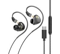 Sacolin Wired Earphones in-Ear New, Headset Type-C 0.4 Cm Bass, 120 Cm Cord 47.2 in, High Mic Sensitivity