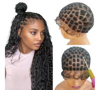 Sacolin With Elastic Band Professional Braiding Wig Base, Hair Extension Making Tool, Pre Sectioned Cornrow Weaving Net Cap, Full Lace Wig Cap Grid Pattern