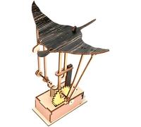 Sacolin Wooden Manta Ray Automaton Kit, Mechanical Model with Battery Powered Motorized Flapping Wings, Bionic Design for Physics Science Toy, Unique Desk Ornament for Office Home Decor