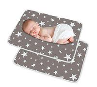 SACONELL 2 Pack Baby Waterproof Changing Mat,19.6'' X 27.5'' Portable Nappy Change Mat Unisex Infant Diapering Sheet Protector Cotton Absorbent Sheet Bed Pads