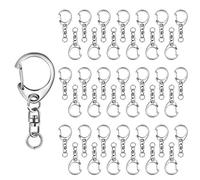 SACONELL 50 Pcs Metal Keyring Making Kit Swivel Lobster Clasps Key Rings