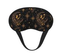 Sacral Night Women on Moon Blackout Sleep Mask 7.7 x 3.9 Inches | Silky Soft Blackout Breathable Eye Cover Comfortable Elasticity Sleep Aid Night Blindfold Unisex For Sleeping Travel