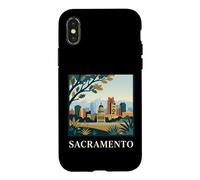 Sacramento California Skyline Capitol Retro City Art Case for iPhone X/XS