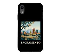 Sacramento California Skyline Capitol Retro City Art Case for iPhone XR