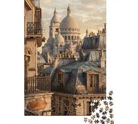 Sacré-Cœur Basilica Paris Premium 1000 Pieces Thick Cardboard Puzzle for Older Children 12+ Anxiety Relief Indoor Activity 52x38cm/1000pcs