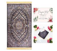 Sacred Artisans Turkish Prayer Rug, Classics Edition | Palace Purple - Soft, Silky & Gift Ready Prayer Rug for Both Men & Women