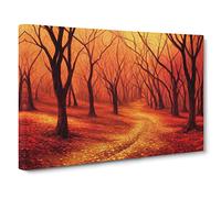 Sacred Autumn Forest Canvas Wall Art Print 30x20 Inch