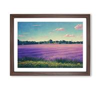 Sacred Bluebell Field Framed Print | A2 Walnut Framed Wall Art | Ready to Hang | Modern Nature Picture | Living Room Bedroom Lounge Office