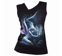 Spiral - Sacred Bond - Gathered Shoulder Slant Vest Black - XXL