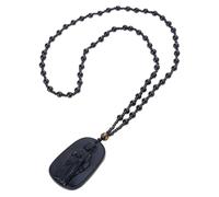 Sacred Buddhist Amulet Necklace Jewelry Sturdy Stone Neck Chain Accessory for Harmonies and Luck Valuable Stone Protective Amulet