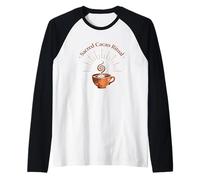 Sacred Cacao Ritual - Ceremonial Gratitude Design Raglan Baseball Tee