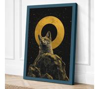 Sacred Cat Under Stars Canvas Wall Art Print 36x24 Inch | Ready to Hang, Gallery Wrapped, Fade-Resistant Inks, Securely Packaged, UK Made