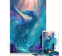 Sacred Coral Dragon Jigsaw Puzzles 1000 Piece for Adults Smart Reason Toy Casual Fun Smooth Edge Wall Art Decor (38x52cm)