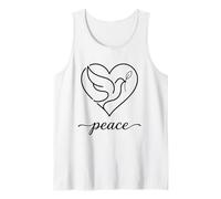 Sacred Dove Heart Peaceful for Nature Lovers to Show Faith Tank Top