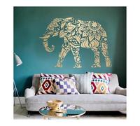 Sacred Elephant Mandala Pattern Wall Stencils 101cmX70cm Reusable Painting Extra Template Custom for Furniture DIY Home Decor