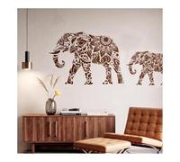 Sacred Elephant Mandala Pattern Wall Stencils 72cmX50cm Reusable Painting Plastic Big Size Template for Plaster Walls DIY Home Decor