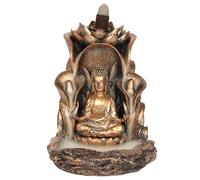 Something Different Bronze Buddha Backflow Incense Burner, Brown