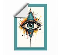 Sacred Eye Geometry Abstract Unframed Wall Art Print A4 (29.7×21cm), Wall Decor for Living Room, Bedroom, Office & Home, Art Gift