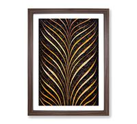 Sacred Feather Framed Print | A3 Walnut Framed Wall Art | Ready to Hang | Modern Nature Picture | Living Room Bedroom Lounge Office