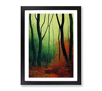 Sacred Forest Framed Print | A4 Black Framed Wall Art | Ready to Hang | Modern Landscape Picture | Living Room Bedroom Lounge Office