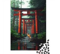Sacred Fox Spirit Journey Jigsaw Puzzle for Adults, 1000 Pieces Animal Puzzle, Quiet Weekend Activity, 38x26cm/1000pcs