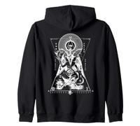 Sacred Geometry Baphomet - Hermetic Esoteric Symbolism Art Zip Hoodie
