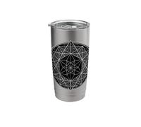 Sacred Geometry Circular Hexagon Geometric Pattern Stainless Steel Insulated Tumbler