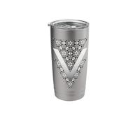 Sacred Geometry Dotwork Vector Mandala Tattoo Stainless Steel Insulated Tumbler