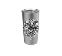 Sacred Geometry Eye Optical Illusion Mandala Stainless Steel Insulated Tumbler